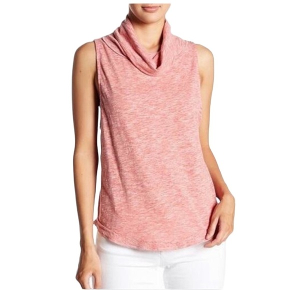 FREE People Women's Light Cowl Neck Space Dye Top - Picture 1 of 10